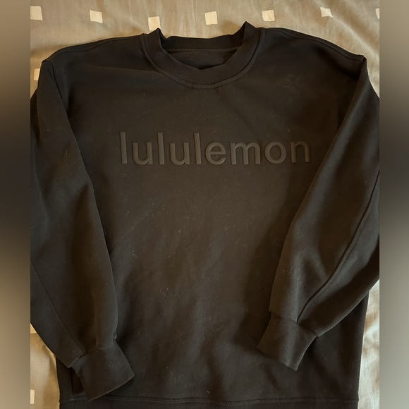 Lululemon oversized crew *wordmark blk sweatshirt - Picture 3 of 8